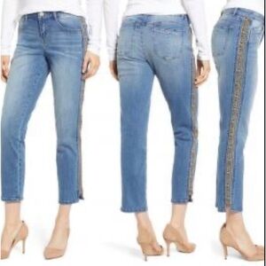 Wit & Wisdom Stretch Jeans with cheetah detail